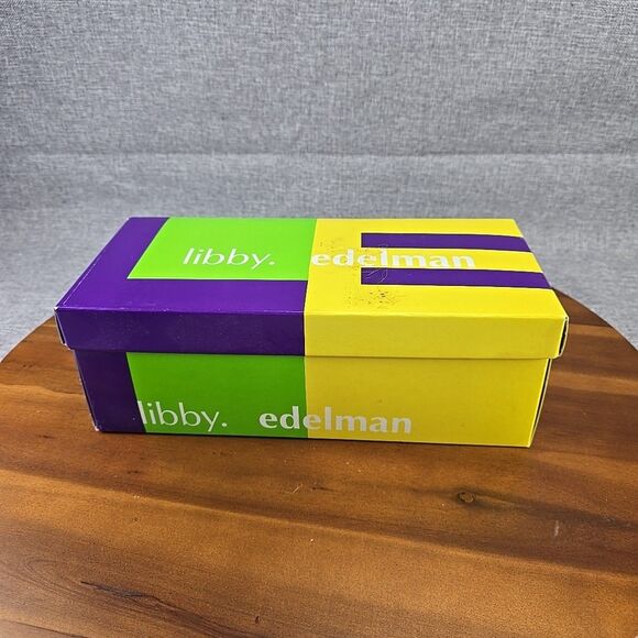 Libby Edelman Size 7.5W Royal Blue AMELIE Slip On Flat Shoes Silver Chain Accent - Picture 12 of 13